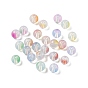 Cuisson transparente perles de verre peintes, imitation opalite, ronde