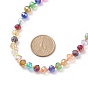 5 pcs 5 ensemble de colliers de perles de verre bling style pour femmes
