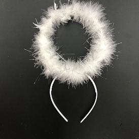 Feather Angel Halo Hair Band, for Girls Women Cosplay Party Costumes