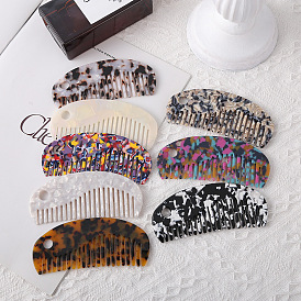 Portable Acetate Hair Comb with Vintage Design and Anti-Static Function