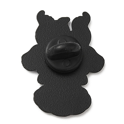 Pin de esmalte con tema de gato, Broche de aleación de zinc negro de electroforesis para ropa de mochila