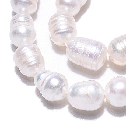 Brins de perles de culture d'eau douce naturelles, perles de riz baroques keshi