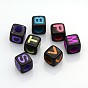Solid Color Initial Acrylic Beads, Cube