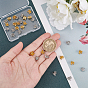 SUPERFINDINGS 32Pcs 2 Colors Brass Charms, Flower