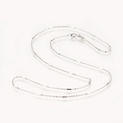 925 Sterling Silver Cable Chain Necklaces, with Spring Ring Clasps