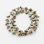 2 Hole Electroplate Glass Oval Bead Strands, Full Plated, with Glass  Bugle Beads, 5x3mm, Hole: 1mm, about 114pcs/strand, 17.3 inch