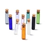 Ornement de bouteilles en liège en verre tube, bouteilles vides en verre, fioles de bricolage pour décorations pendantes