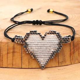 Handmade Silver White Love Heart Bracelet - Go2Boho European and American Style