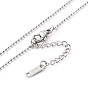 304 Stainless Steel Ball Necklace, with Transparent Resin Pendants