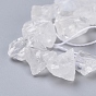 Natural Quartz Crystal Beads Strands, Top Drilled Beads, Rough Raw Stone, Nuggets