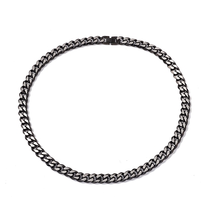 Ion Plating(IP) 304 Stainless Steel Curb Chains Necklace for Men Women