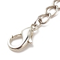 304 Stainless Steel Keychain, with Iron Twisted Chains Curb Chains, Zinc Alloy Lobster Claw Clasps