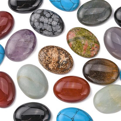 Gemstone Cabochons, Oval, 30x22x5~7mm