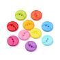 2-Hole Acrylic Buttons, Flat Round