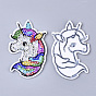 Computerized Embroidery Cloth Iron On Patches, with Paillette, Costume Accessories, Appliques, Unicorn