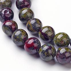 Natürliche Drachenblut Jaspis Perle Stränge, Runde