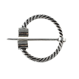Viking Twisted Ring Alloy Brooches for Men