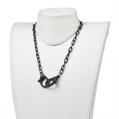 Collares personalizados de cadena de cable de plástico abs, cadenas de bolsos, con cierre de langosta
