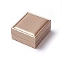 Boîtes à bijoux en plastique, recouvert de cuir PU, rectangle