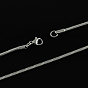 304 Stainless Steel Snake Chain Necklaces, with Lobster Clasps, 19.6 inch