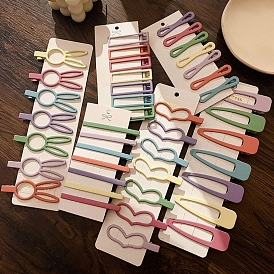 Frosted Candy Color Alloy Alligator Hair Clips, for Girls