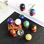 Decoraciones de exhibición de piedras preciosas naturales (excluyendo la base de madera), esfera de piedras preciosas, rondo