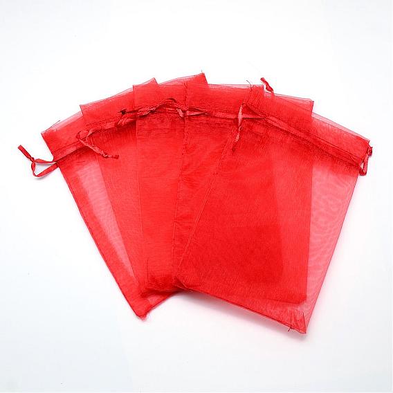 Сумочки из органзы, мешочки подарка украшения для мешков конфеты, высокая плотность, прямоугольные