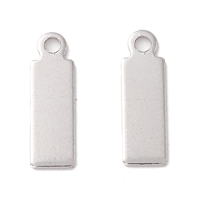 304 Stainless Steel Charms, Rectangle