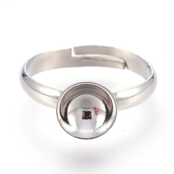 Componentes de anillos de dedo de acero inoxidable ajustables 304, con 201 bandeja de acero inoxidable
