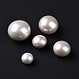 Abs perles en plastique, coquille d'imitation et perle, la moitié foré, abaque