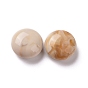 Two Tone Opaque Acrylic Beads, Flat Round