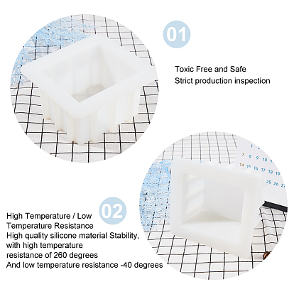 Moules en silicone de savon, rectangle