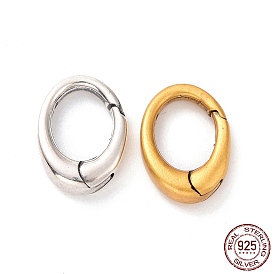 925 Sterling Silver Spring Gate Rings, Oval