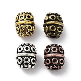 Tibetan Style Alloy Beads, Cadmium Free & Lead Free, Barrel