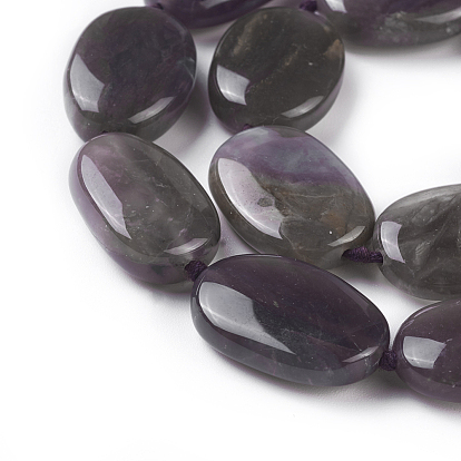 Natural Purple Agate Beads Strands, Oval