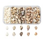 5 styles mélangés de perles de coquillages naturels, sans trou, formes mixtes