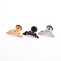 Leaf 304 Stainless Steel Stud Crawler Earrings, Climber Earrings, with Plastic Findings, 9mm, Pin: 1mm