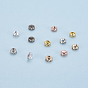 Séparateurs perles en verre avec strass en laiton, grade de aaa, bride droite, sans nickel, couleur métallique mixte, rondelle