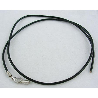 Création de collier, imitation de collier en cuir cordon , 1.5 mm de diamètre, 18 pouce