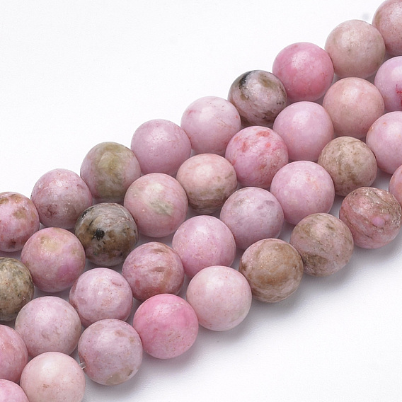 Chapelets de perles folles agate naturelles  , teint, ronde