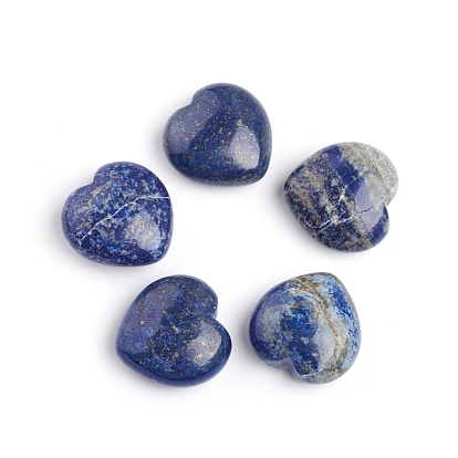 Coeur de lapis lazuli naturel pierre d'amour, pierre de palme de poche pour équilibrer le reiki