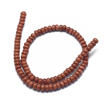 Synthetic Goldstone Beads Strands, Rondelle