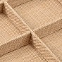 Прямоугольник деревянные ящики pesentation, покрыты конопли тканью, 12 отсеков, 24x35x3 см