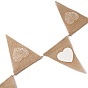 День рождения льняной флаг баннер, принадлежности для свадебного декора дома, треугольник с сердцем