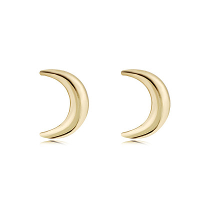 Charming Crescent Moon Earrings - Delicate, Cute and Minimalist Metal Ear Studs