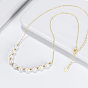 Collier pendentif en perles naturelles avec des chaînes en sterling, avec cachet s