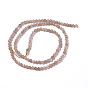 Sunstone naturelle perles brins, facette, ronde