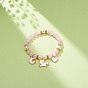 Bracelet extensible en perles d'imitation acrylique avec breloques en alliage d'émail pour femme