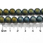 Electroplated Natural Agate Round Bead Strands, Grade A