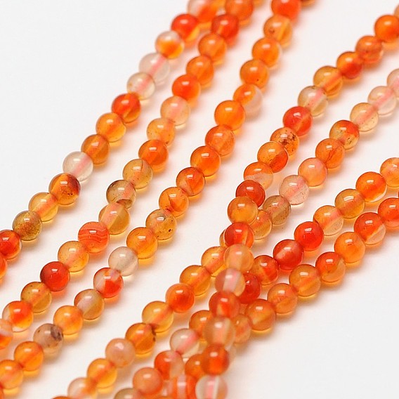 Natural Carnelian Bead Strands, Round